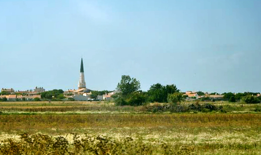 Clocher et marais salants à Ars-en-Ré