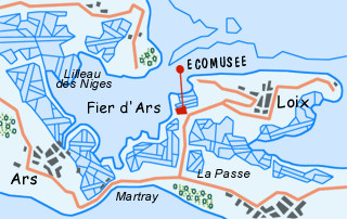 Carte Ecomusée du marais salant sur l'Ile de Ré